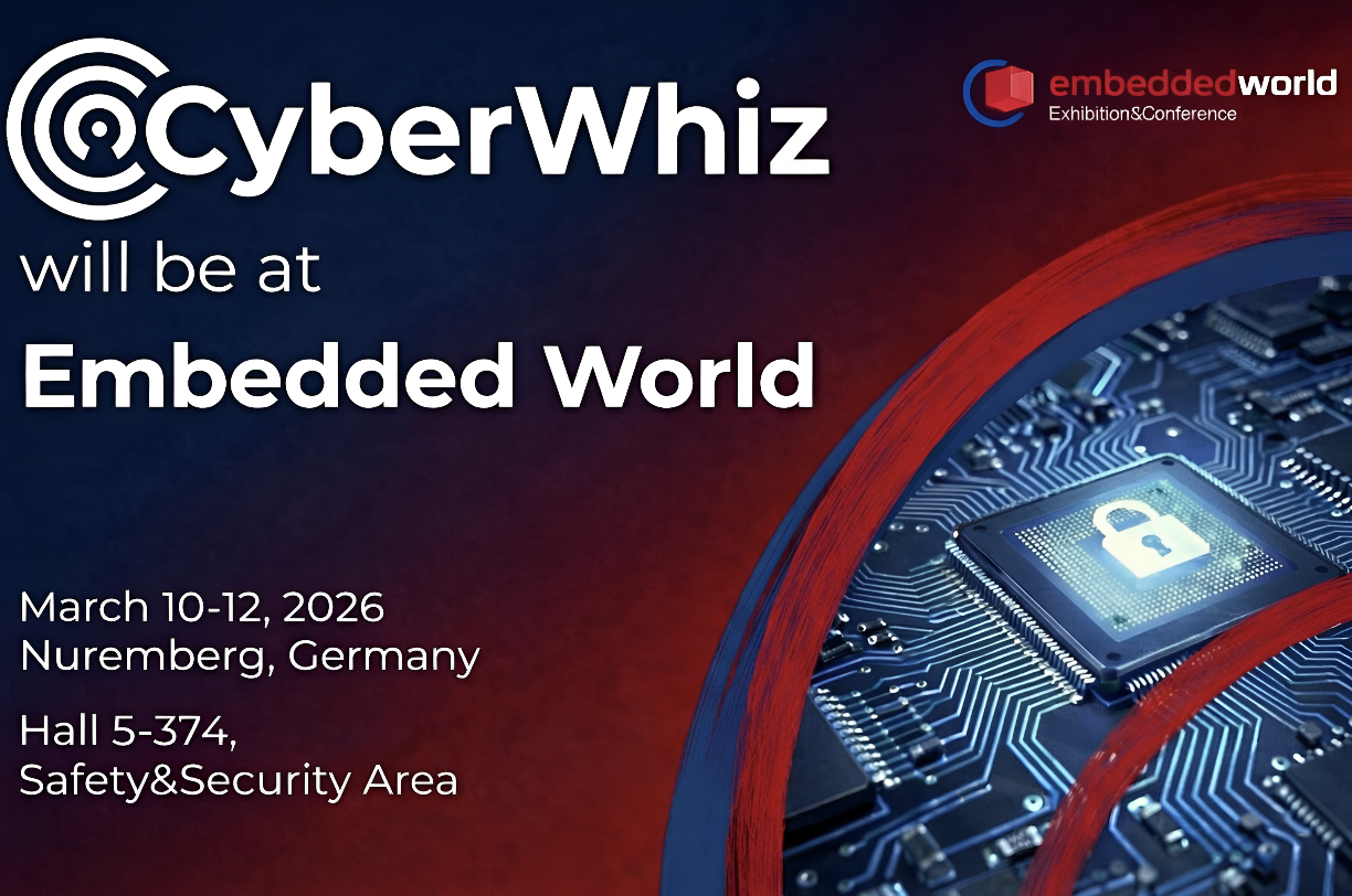 CyberWhiz at Embedded World - March 10-12, 2026, Nuremberg, Germany, Hall 5-374, Safety&Security Area