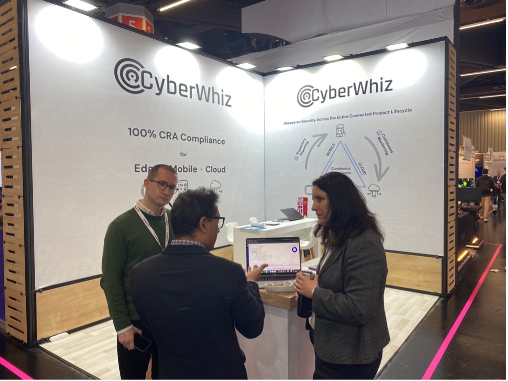 CyberWhiz team engaging with industry leaders and manufacturers Industry Engagement at Embedded World